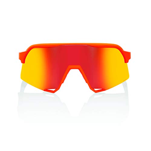 100% GAFAS S3-Neon Orange-Hiper Red Multilayer Mirror Lens, Adultos Unisex, Naranja, Estandar