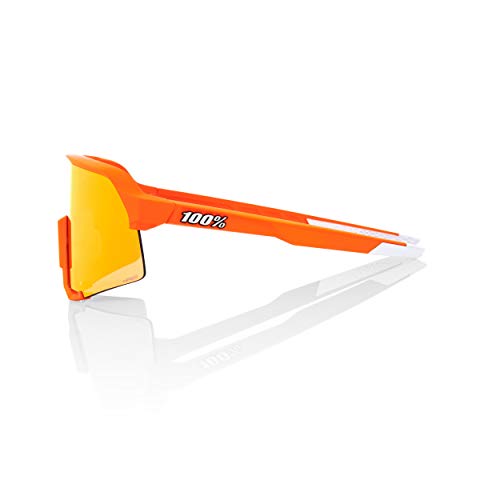 100% GAFAS S3-Neon Orange-Hiper Red Multilayer Mirror Lens, Adultos Unisex, Naranja, Estandar