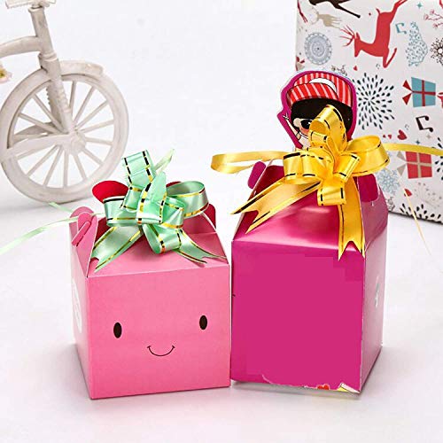 100 paquetes de lazos navideños con moños y cestas de moños, utilizados para regalos de Navidad, Año Nuevo, fiestas de Acción de Gracias, fiestas de cumpleaños, decoraciones de boda, multicolor