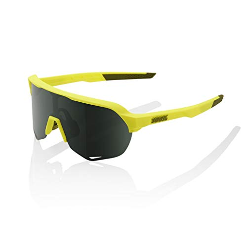 100 Percent S2-Soft TACT Banana-Grey Green Lens Gafas, Hombres, Amarillo-Cristal Oscuro, Mediano
