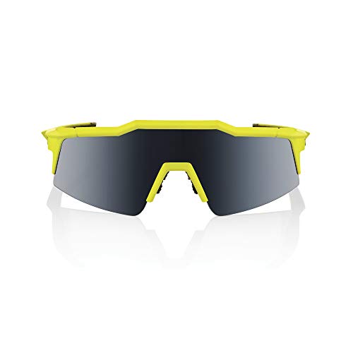 100 Percent SPEEDCRAFT SL-Soft TACT Banana-Black Mirror Lens Gafas, Hombres, Amarillo-Cristal Oscuro, Mediano