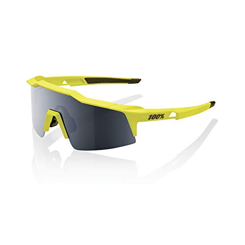 100 Percent SPEEDCRAFT SL-Soft TACT Banana-Black Mirror Lens Gafas, Hombres, Amarillo-Cristal Oscuro, Mediano