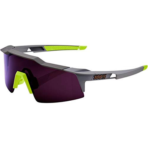 100 Percent SPEEDCRAFT SL-Soft TACT Midnight Mauve-Dark Purple Lens Gafas, Hombres, Gris-Cristal Negro Lila, Mediano