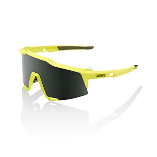 100 Percent SPEEDCRAFT-Soft TACT Banana-Grey Green Lens Gafas, Hombres, Amarillo-Cristal Oscuro, Mediano