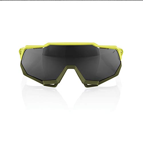 100 Percent SPEEDTRAP-Soft TACT Black Mirror Lens Gafas, Hombres, Banana-Cristal Negro, Mediano