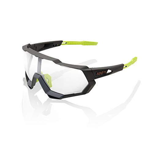 100 Percent SPEEDTRAP-Soft TACT Cool Grey-PHOTOCHROMIC Lens Gafas, Hombres, Gris-Cristal Transparente, Mediano