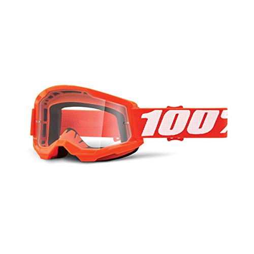 100 Percent STRATA 2 Goggle Orange-Clear Lens, Adultos Unisex, Naranja, ESTANDAR