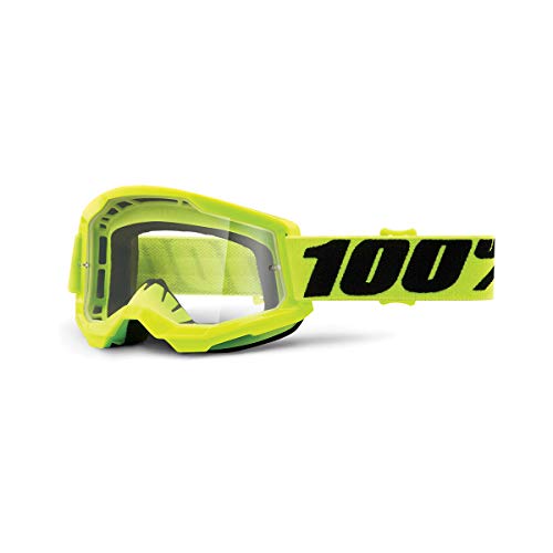 100 Percent STRATA 2 Goggle Yellow-Clear Lens, Adultos Unisex, Amarillo, ESTANDAR