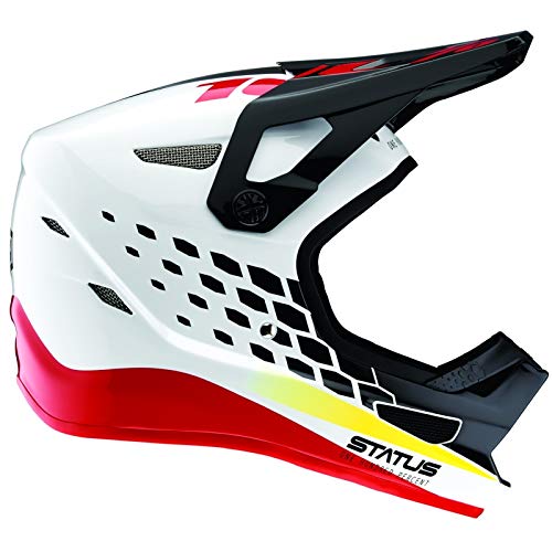 100% Status DH/BMX - Casco de Bicicleta - Blanco Contorno de la Cabeza L 2019