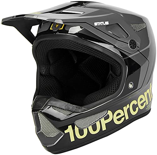 100% Status DH/BMX Casco gris/amarillo, circunferencia de la cabeza XXL, 63-64 cm, 2021