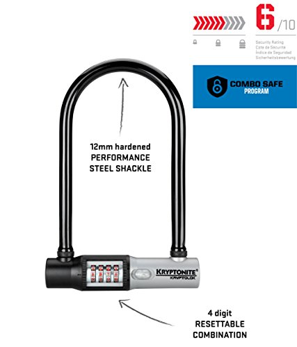 (110415) ANTIRROBO U KRYPTONITE- KRYPTOLOK COMBO STANDARD w/BRACKET (102x203) GRIS