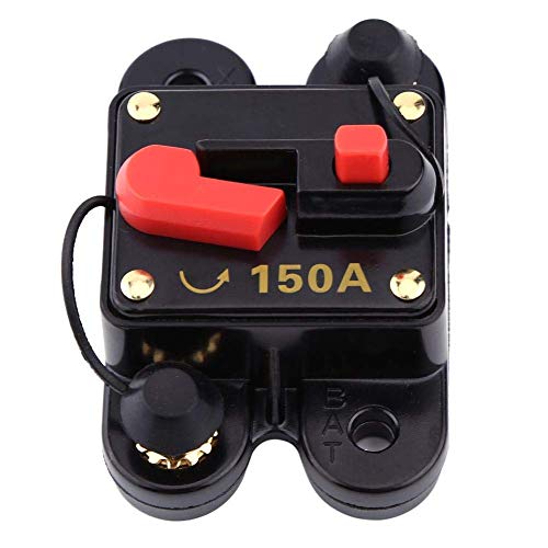 12V-24V 80-300A DC Coche Auto Marine Bicicleta Estéreo Audio Interruptor de Circuito Restablecer Fusible(150A)