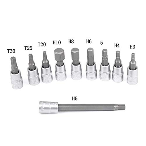 1/4"kit Llave Dinamométrica Bicicleta, 11Pcs 2-24 NM Portátil Herramientas Reparación Bicicleta Llaves Manuales con Barra Extensión y Caja Protectora Almacenamiento