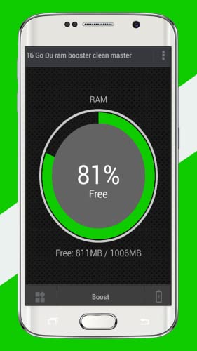 16GB Ram clean master Speed Booster clean