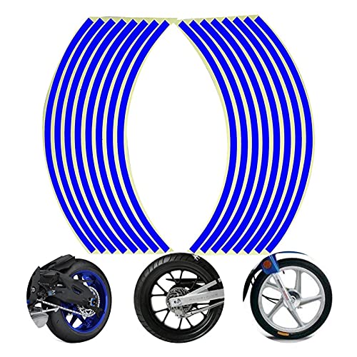 18 pulgadas de la motocicleta PVC con la rueda de la rueda de la rueda de la rueda del anillo de la rueda de la rueda pegatinas de la rueda modificada pegatinas de la rueda de la rueda del neumático q