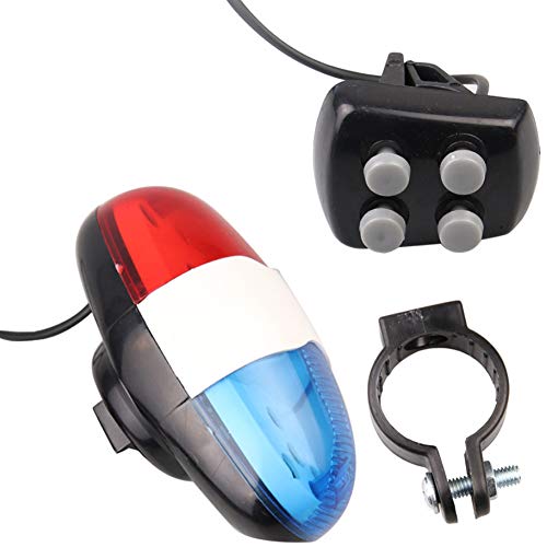 1PC Bicicletas electrónica del Cuerno de Cola de luz de lámpara electrónica de Bicicletas con 4 Tonos Altos Sirena de policía de Bicicletas Ciclismo Trompeta de Bell del Cuerno de luz