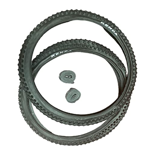 2 Cubiertas Kenda MTB 26x2.35 (58-559) + 2 cámaras de Aire de válvula AV (Moto) / 2 neumáticos Kenda de 26 Pulgadas x 2.35 + 2 cámaras compatibles.