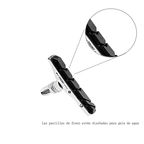 2 Juegos Bloques de Freno de Bicicleta V Pastilla de Freno Reemplazable Zapatas de Freno,Kits de Freno V,Juego para Todos los MTB V-Brake System