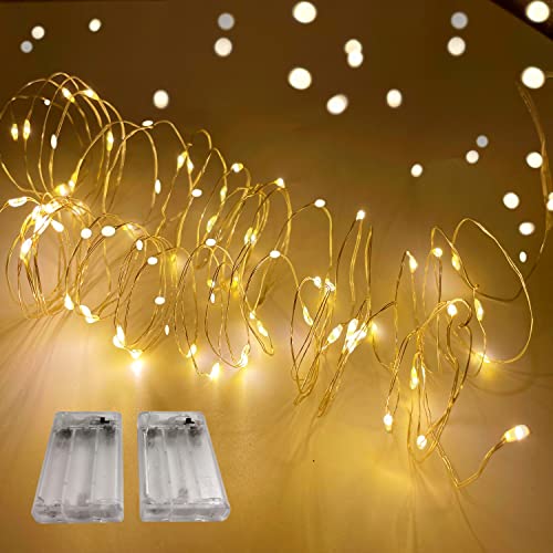 [2 paquetes] Guirnalda de luces LED funciona con pilas, TEOPHA 3M 30 LED flexible luz de luciérnagas para Navidad, Fiesta, Compleaños, Bodas, Jardín, Habitacion [Clase de eficiencia energética A]