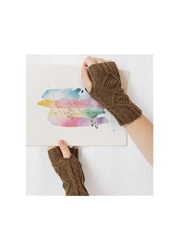 2 Pares Medio Dedos Mitones ,Invierno Guantes de Punto de Mitad,Calentadores sin Dedos,Guantes de Invierno sin Dedos ,Adecuado para el Trabajo Diario de Hombres y Mujeres Adultos.