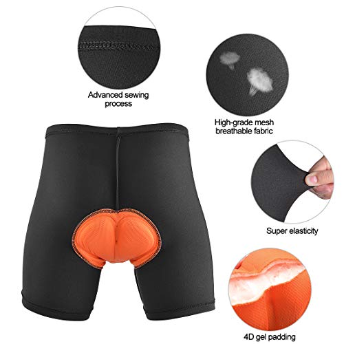 2 piezas 3d culotte Coolmax bicicleta pantalones cortos ropa interior por excelente trabajo Global, color , tamaño small