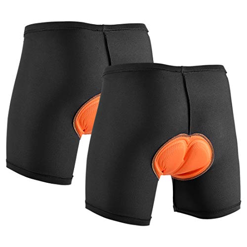 2 piezas 3d culotte Coolmax bicicleta pantalones cortos ropa interior por excelente trabajo Global, color , tamaño small