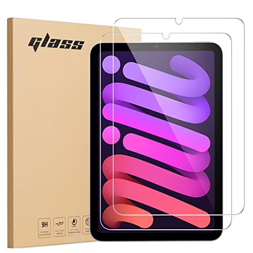 [2 Piezas] Benazcap Protector de Pantalla para Nuevo iPad Mini 6 2021, Fácil Instalación/Antiarañazos/Alta Definición/Ultra Delgado /9H / Transparente para iPad Mini 6ª Generación 8,3 Pulgadas