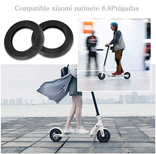 2 Piezas Ruedas de Repuesto Compatible con Patinete xiaomi M365 y Pro Scooter eléctrico, Ruedas Patinete xiaomi m365 neumático de reemplazo de 8.5 Pulgadas,Compatible con Xiaomi M365 (Cubierta365-2PC)