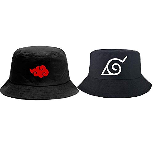 2 unids divertido anime Cap hombres mujeres cubo sombrero al aire libre pesca caza camping pescador Panamá Sun Caps - - Medium