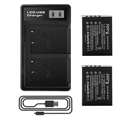 2 X NP-W126 Batería de Repuesto y LCD Cargador Dual Compatible con Fuji X100F X-A1 X-A2 X-A3 X-A5 X-A10 X-E2 X-E2S X-Pro1 X-Pro2 X-T1 X-T2 X-T3 X-T10 X-T20 X-T100 X-H1 FinePix HS33EXR HS50EXR