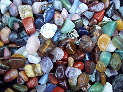 200 G de africana de producción Calidad Mezclado Tumblestones – 76 Mix Semi piedras preciosas – Tamaño: Medio 1 – 2 cm 150 – 250 piedras por 1 kg – foto de Real piedras