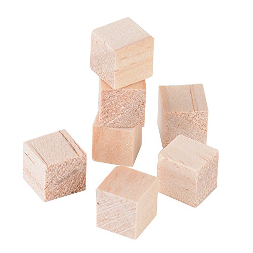 200pcs 1x1x1cm Cubos Madera Bloques Cuadrados para Manualidades Diy Artesanía Pintar Decoración