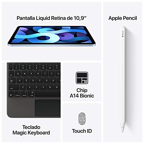 2020 Apple iPad Air (de 10,9 Pulgadas, con Wi-Fi y 256 GB) - Azul Cielo (4.ª generación)