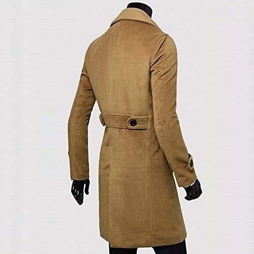 2022 Abrigo hombre invierno, Sobretodo Mezcla de Lana Botón de Manga Larga Gabardina de Color sólido Abrigo largo Moda Slim-fit Cortavientos Elegant caliente Chaquetas parka invierno Outwear traje