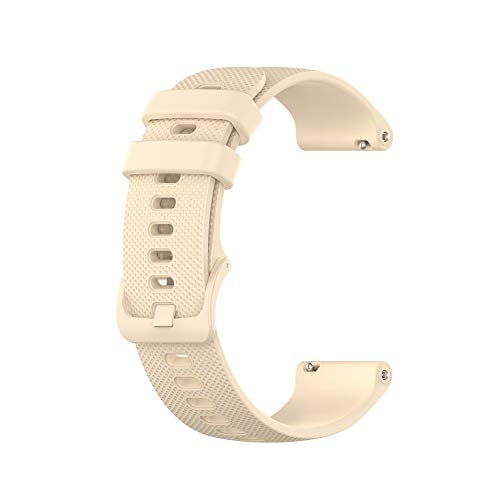 20mm Correas De Reloj,Correa para Garmin Venu SQ,Sport Bandas Correa Repuesto,Silicona Reloj Recambio Brazalete Correa Repuesto para Garmin Venu/Garmin Vivoactive 3/Vivoactive 3 Music (Beige)