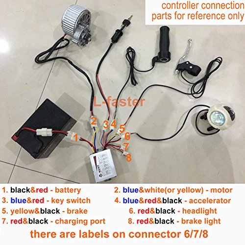 24 V 36V250 W Eléctrico bicicleta Juego de Instalación de movimiento E-Bike Conversion Kit Fácil DIY Ebike Motor Incluso gemacht Ebike Cool Change Kit Modified Bike … (36V 250W)