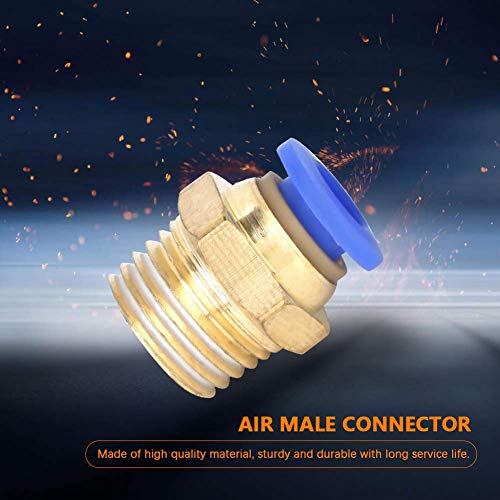 25 unids G1 / 4 Empuje neumático Conector macho rápido Adaptador rápido de aire Adaptadores pc6-02
