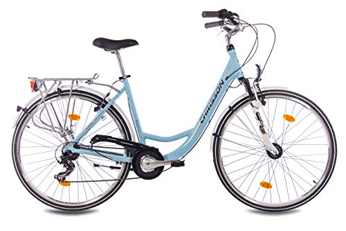 '28 pulgadas Lujo aluminio City Bike Bicicleta bicicleta CHRISSON relaxia 1.0 con 6 velocidades Shimano Light Azul