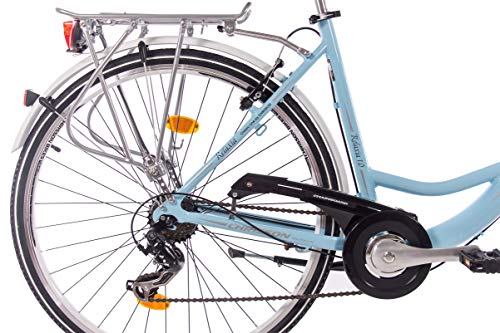 '28 pulgadas Lujo aluminio City Bike Bicicleta bicicleta CHRISSON relaxia 1.0 con 6 velocidades Shimano Light Azul