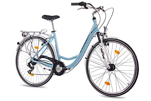 '28 pulgadas Lujo aluminio City Bike Bicicleta bicicleta CHRISSON relaxia 1.0 con 6 velocidades Shimano Light Azul