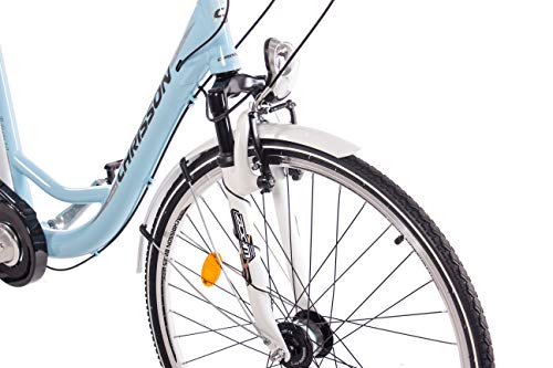 '28 pulgadas Lujo aluminio City Bike Bicicleta bicicleta CHRISSON relaxia 1.0 con 6 velocidades Shimano Light Azul