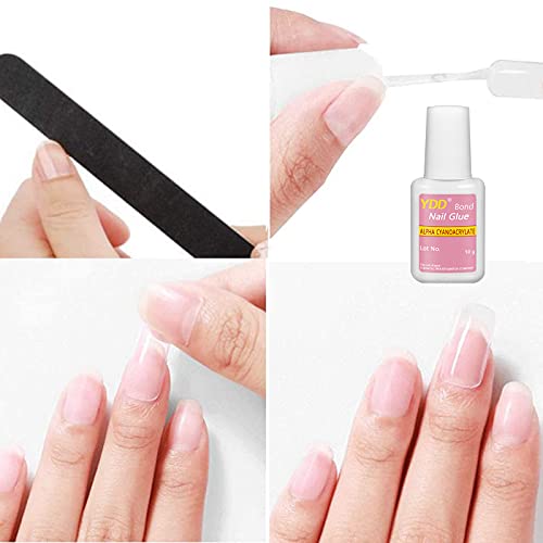 2x10g pegamento de uñas Falso de Adhesivo, Pegamento Especial para Uñas Tip Adhesivo,pegamento profesional para uñas para Suministros de Maquillaje de Uñas.