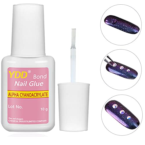 2x10g pegamento de uñas Falso de Adhesivo, Pegamento Especial para Uñas Tip Adhesivo,pegamento profesional para uñas para Suministros de Maquillaje de Uñas.