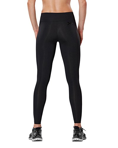 2XU Mid-Rise Compression Mallas Largas, Mujer, Negro, 100