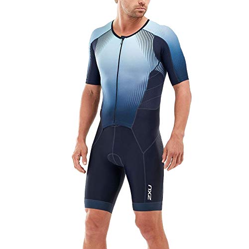 2XU Mt5525d Trisuit, Hombre, Negro/Flame Ombre, L