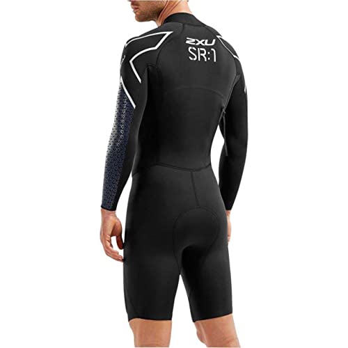 2XU Pro-Swim Run Sr1 Traje de Neopreno, Hombre, Negro/Azul Surf Print, L