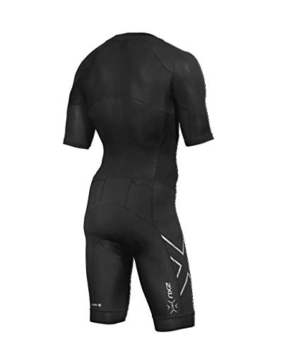 2XU UK Trisuit MT5516d - Traje de triatlón de compresión para hombre, color negro y negro