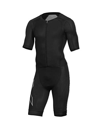 2XU UK Trisuit MT5516d - Traje de triatlón de compresión para hombre, color negro y negro