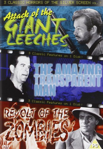 3 Classic Horrors Of The Silver Screen - Vol. 7 - Attack Of The Giant Leeches / The Amazing Transparent Man / Revolt Of The Zombies [DVD] [Reino Unido]