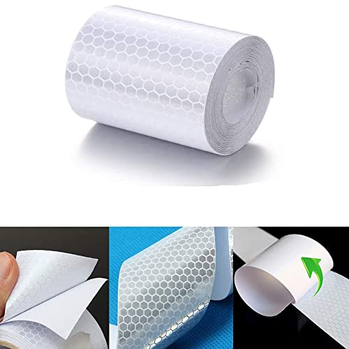 3 Piezas Cinta Reflectante Adhesiva Pegatina Seguridad Alta Intensidad Pegatina Autoadhesivo Seguridad Advertencia Etiqueta para Camiones Coche para Vehículos Remolques Cascos 5cm x 3m